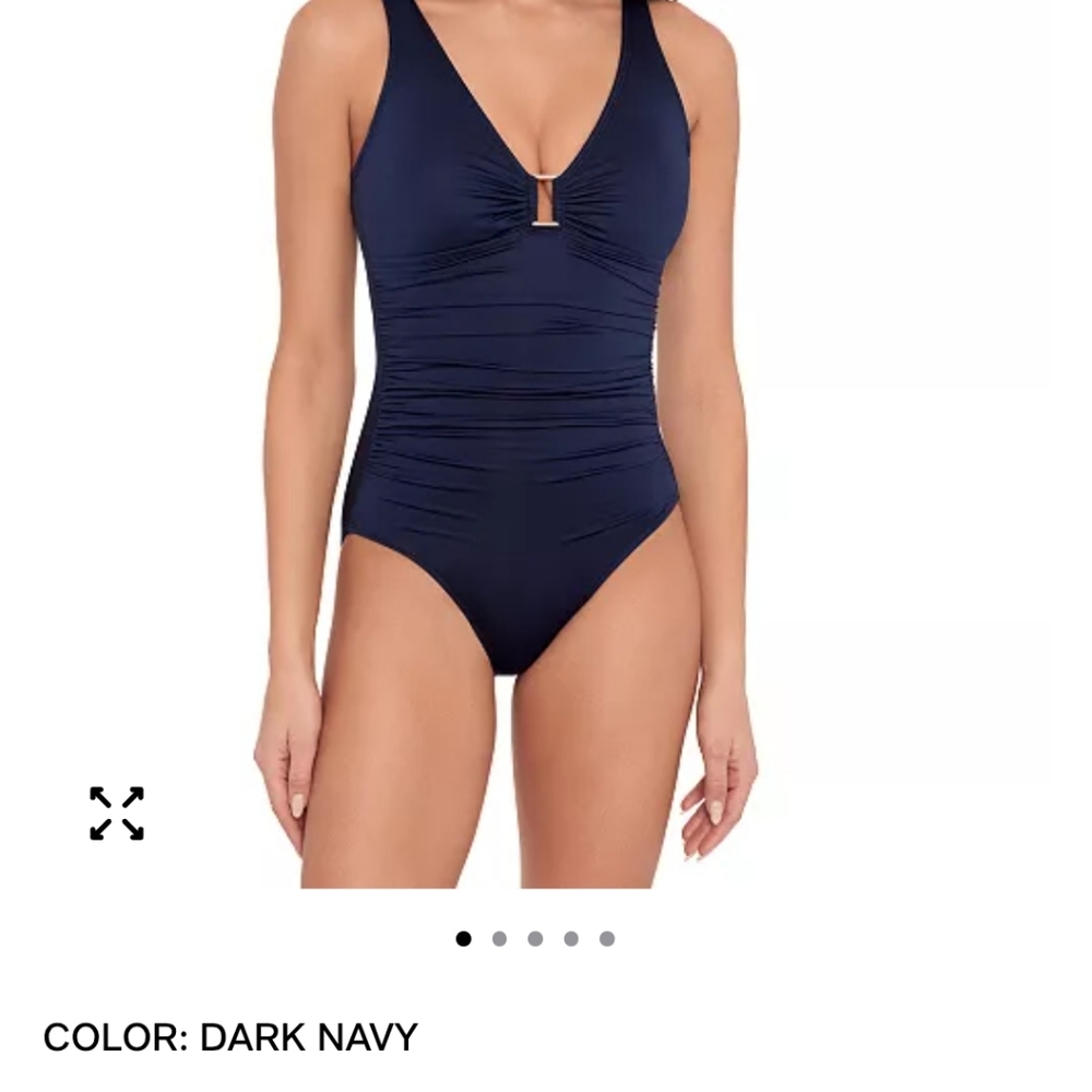 Ralph Lauren one piece BLACK bathing suit.(disregard navy photo above).